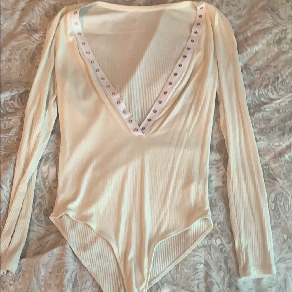 Cream snap up bodysuit